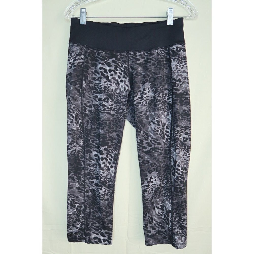 Betsey Johnson Leopard Print Performance Capris Tights Womens Sz Medium
